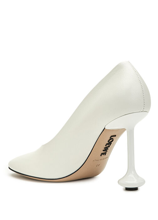 Toy Beyaz Kadın Deri Topuklu Ayakkabı - Görsel 4