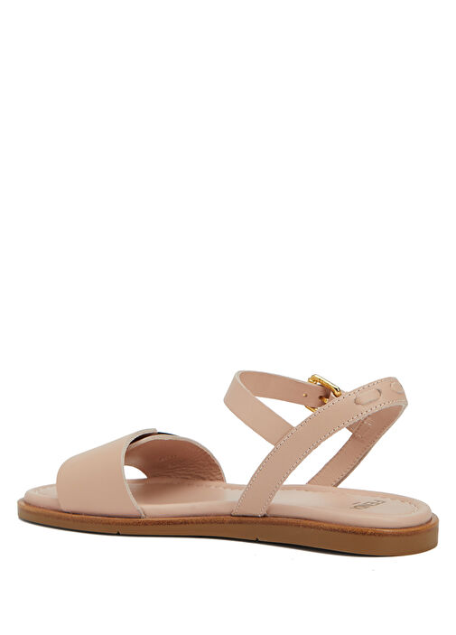 Çok Renkli Kız Çocuk Deri Sandalet - Görsel 4