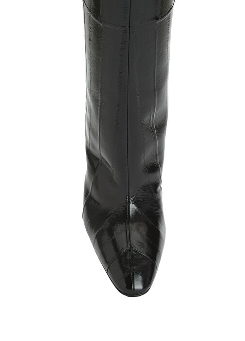 Siyah Kadın Deri Çizme - Görsel 5