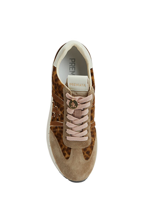 Beth Leopar Desenli Kadın Deri Sneaker - Görsel 5