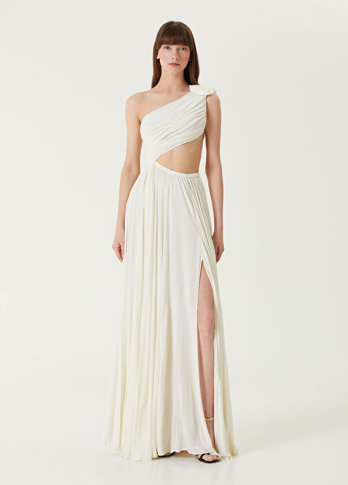 sachin and babi light blue dress Giambattista Valli Pink Silk Lace-Trim Maxi Dress