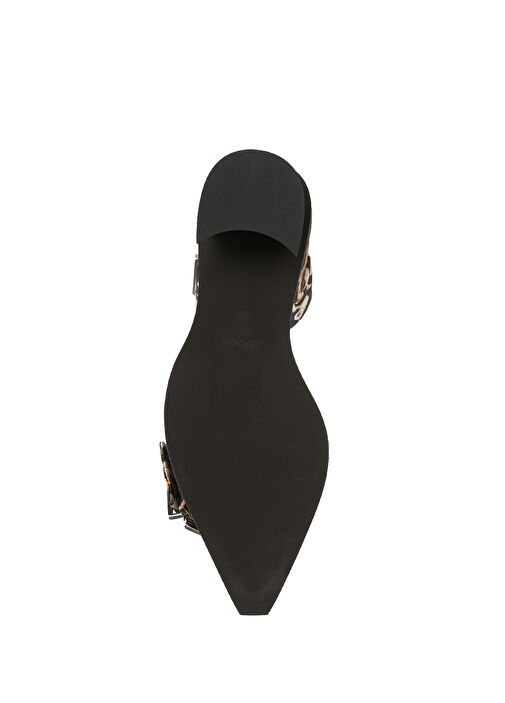 Feminine Buckle Leopar Topuklu Ayakkabı - Görsel 6