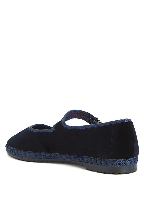 Molly Lacivert Kadife Babet - Görsel 4