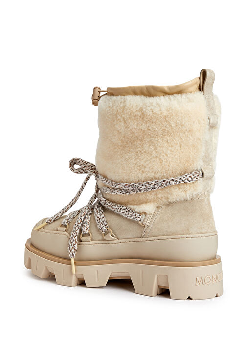 Peak Apres Bej Kadın Deri Kar Botu - Görsel 4