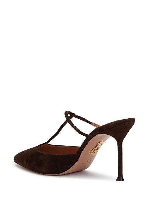 Aquazzura Aquazzura Sorbonne Koyu Kahverengi Kadın Süet Terlik Sandalet & Terlik | Beymen Koyu Kahverengi - 4. görsel
