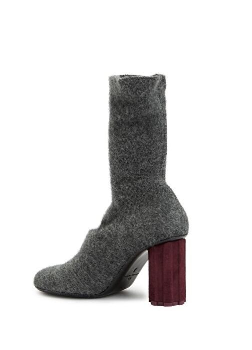 Antrasit Kadın Yün Bot - Görsel 4