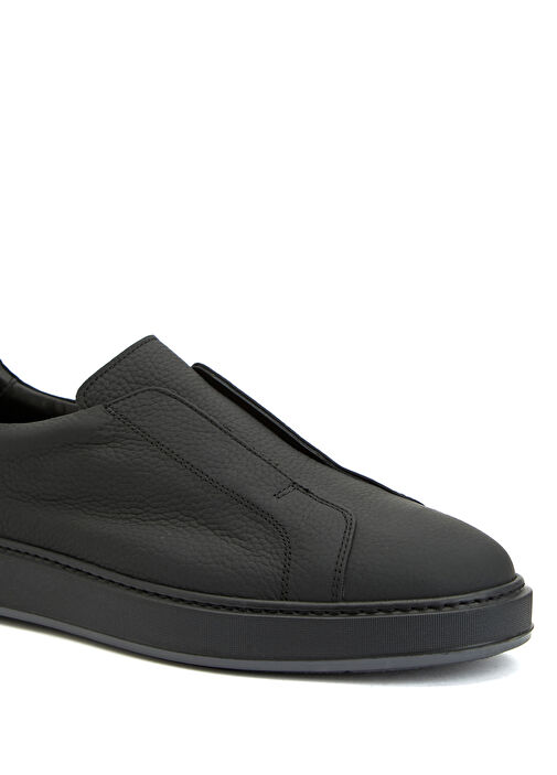 Siyah Erkek Süet Deri Sneaker - Görsel 7