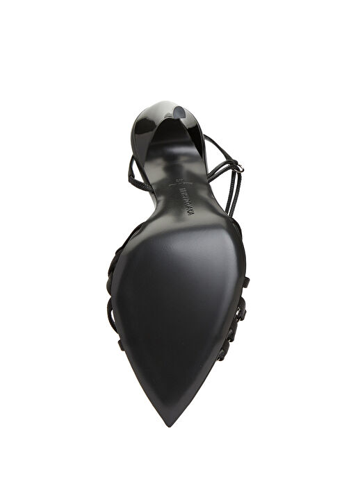 Siyah Kadın Deri Sandalet - Görsel 6