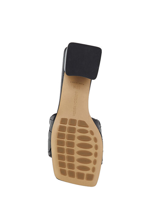 Riva Siyah Örgülü Kadın Deri Terlik - Görsel 6