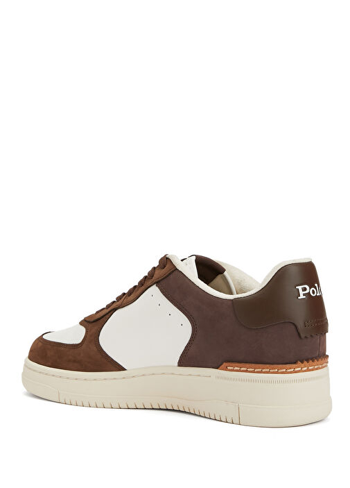 Kahve Beyaz Erkek Deri Sneaker - Görsel 4