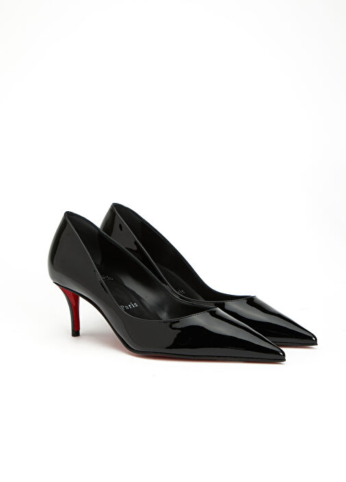 Miss Siyah Deri Stiletto - Görsel 3