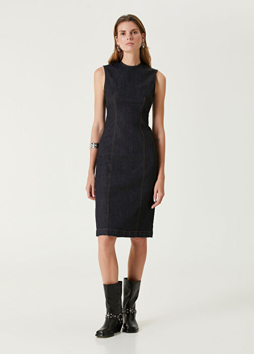 Acne Studios - Navy Midi Denim Dress