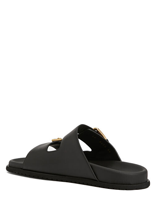 Siyah Kadın Deri Terlik - Görsel 4