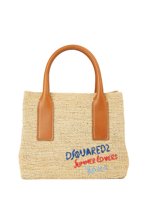 【送料&関税込】Dsquared2 Summer Lovers Toiletry Bag Dsquared2 - Summer Lovers Natural Women's Beach Bag
