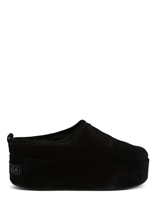 Siyah Kadın Deri Terlik - Görsel 2