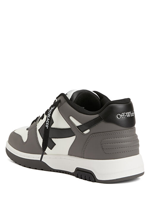 Beyaz Gri Erkek Deri Sneaker - Görsel 4