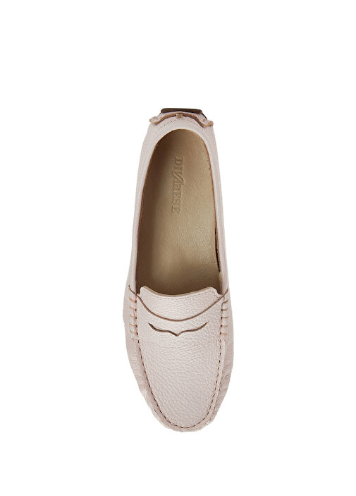 Toz Pembe Kadın Deri Loafer - Görsel 5