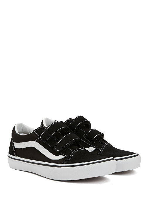 JN Old Skool V Siyah Çocuk Deri Sneaker - Görsel 3