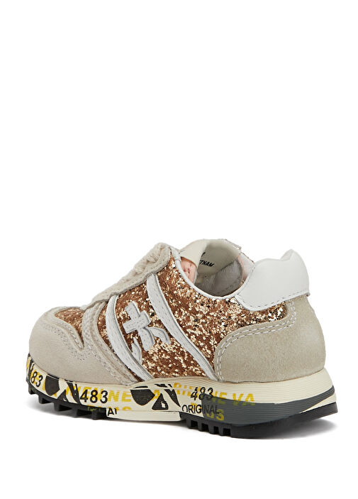 Sky Payetli Çocuk Deri Sneaker - Görsel 4