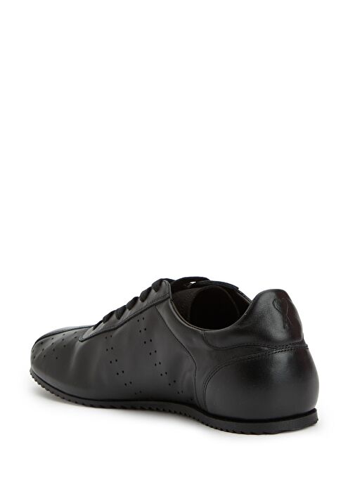 Siyah Kadın Deri Sneaker - Görsel 4