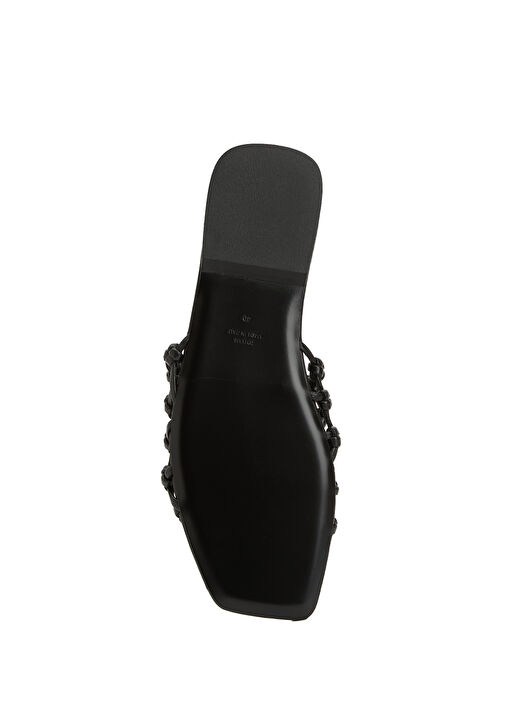 Siyah Kadın Deri Terlik - Görsel 6