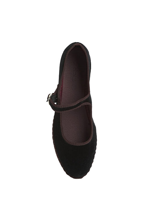 Sethe Koyu Kahverengi Kadife Babet - Görsel 5