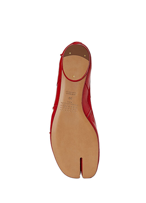 Maison Margiela Kırmızı Maison Margiela Tabi Deri Babet