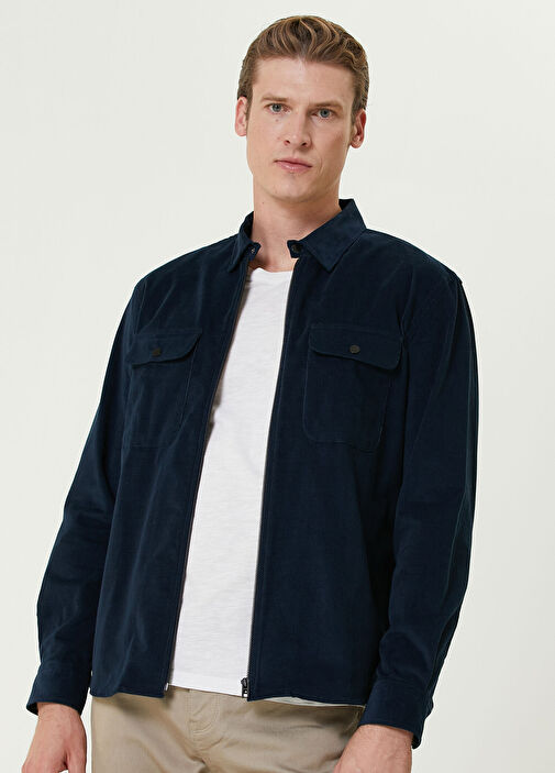 Network - Navy Blue Velvet Shirt