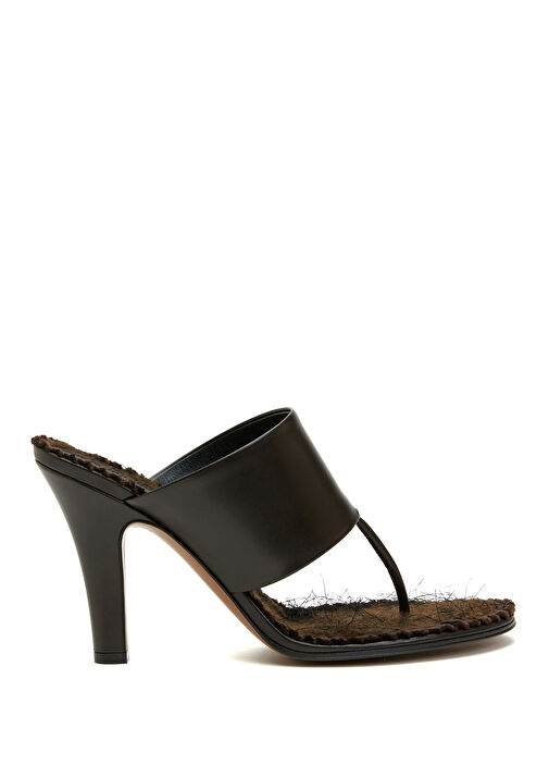 Kahverengi Kadın Deri Terlik - Görsel 2