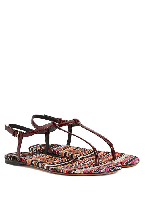 Edith Turuncu Kırmızı Kadın Deri Sandalet - Görsel 3