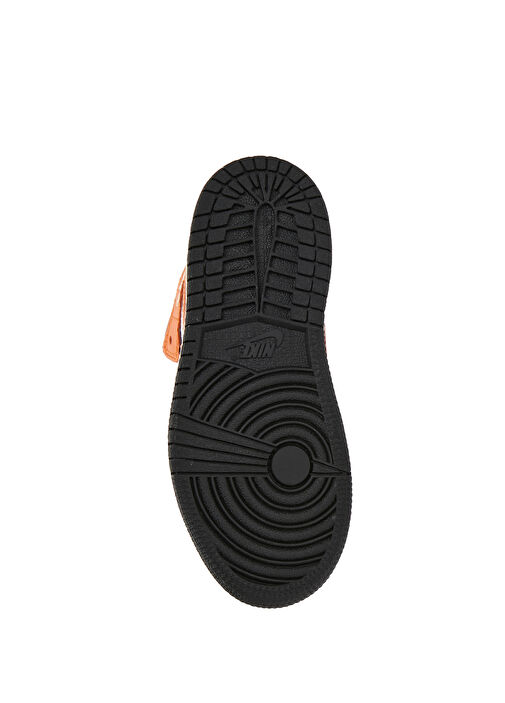 Jordan 1 Turuncu Unisex Çocuk Deri Sneaker - Görsel 6