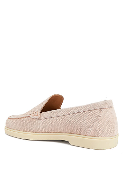 Pudra Kadın Süet Loafer - Görsel 4