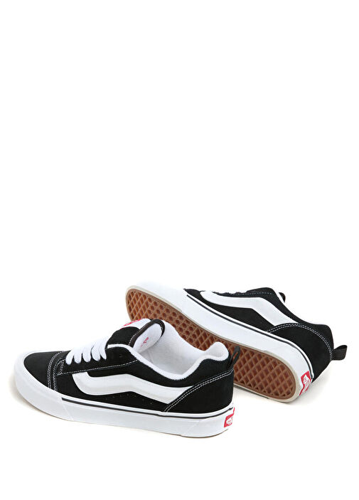 Knu Skool Siyah Beyaz Kadın Deri Sneaker - Görsel 4