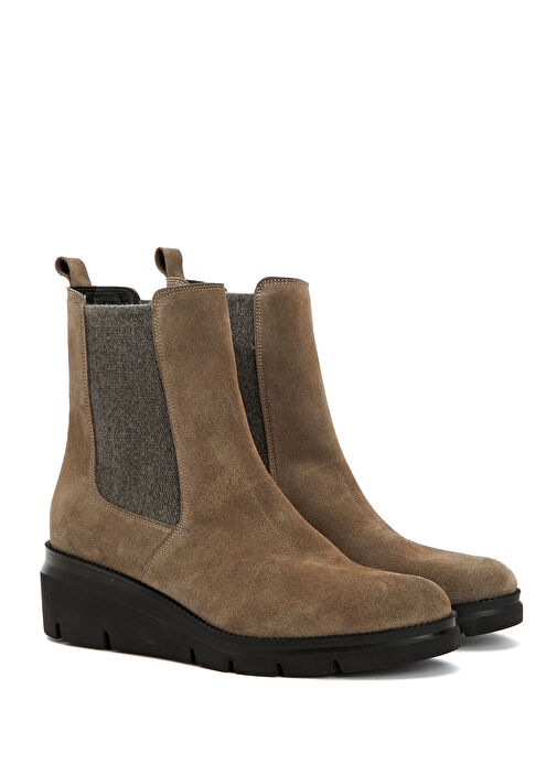 Vizon Lastikli Kadın Deri Bot - Görsel 3