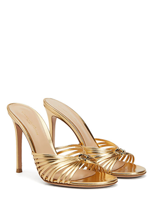 Gold Kadın Deri Terlik - Görsel 3