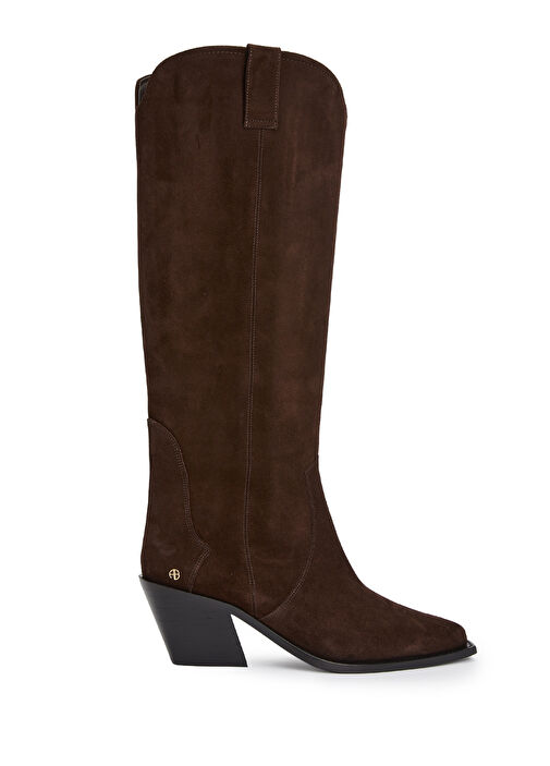 Tania Koyu Kahverengi Kadın Deri Çizme - Görsel 2