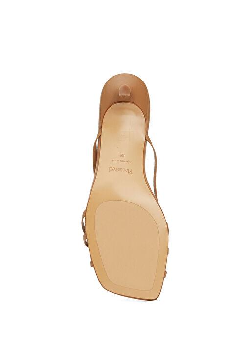 Eunisa Kahverengi Kadın Deri Terlik - Görsel 6