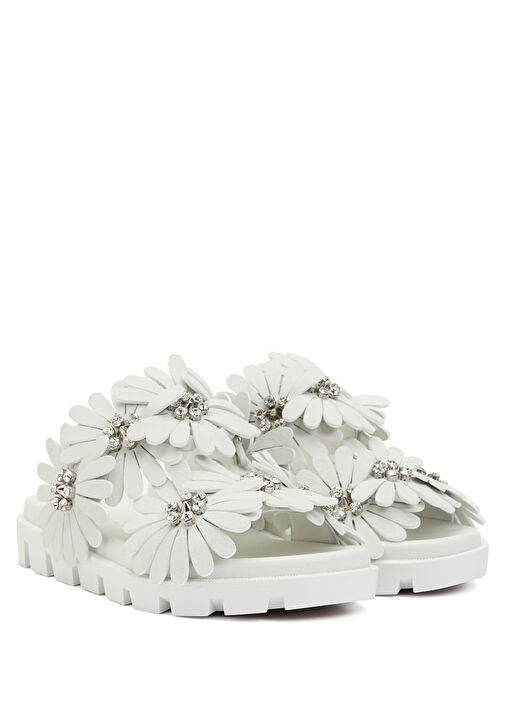 Beyaz Kadın Terlik - Görsel 3