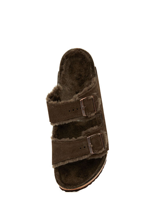 Arizona Shearling Kahverengi Erkek Terlik - Görsel 5