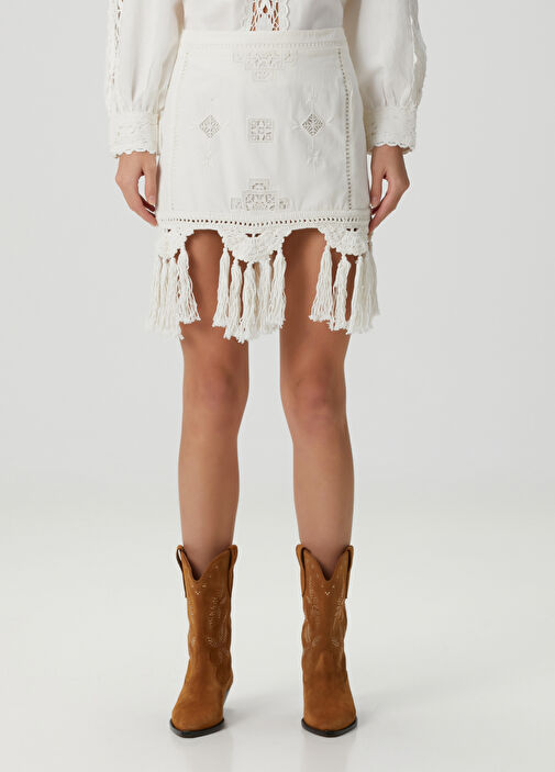 スカート ISABEL MARANT 'Sandra' skirt White Isabel Marant Sandra Skirt in White | FWRD