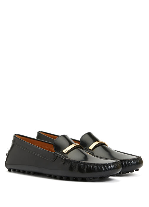 Antrasit Kadın Deri Loafer - Görsel 3