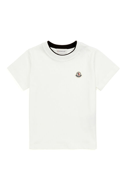 Moncler - Kırık Beyaz Erkek Çocuk T-shirt - Kırık Beyaz