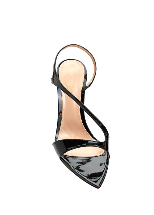 Siyah Kadın Deri Sandalet - Görsel 5