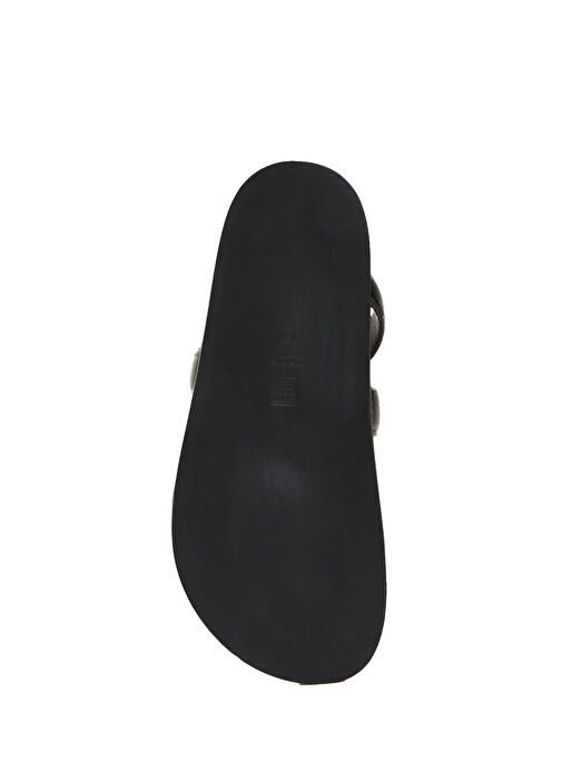 Siyah Kadın Deri Sandalet - Görsel 6