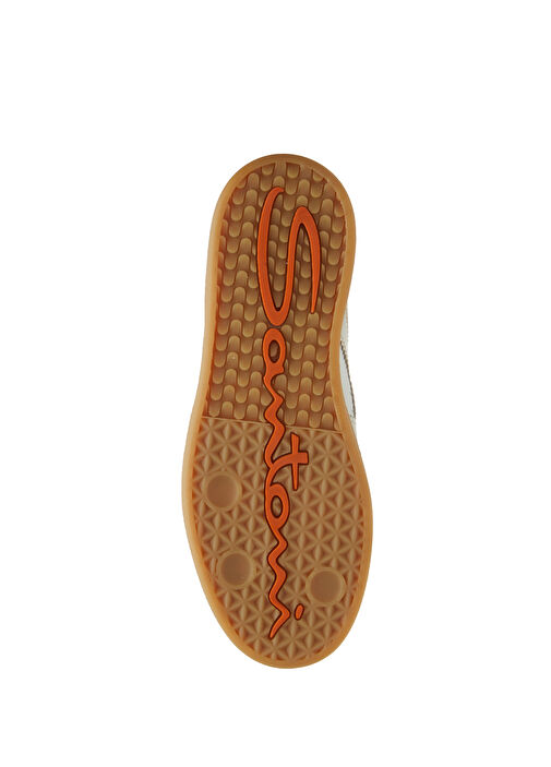 Kırık Beyaz Erkek Deri Sneaker - Görsel 5