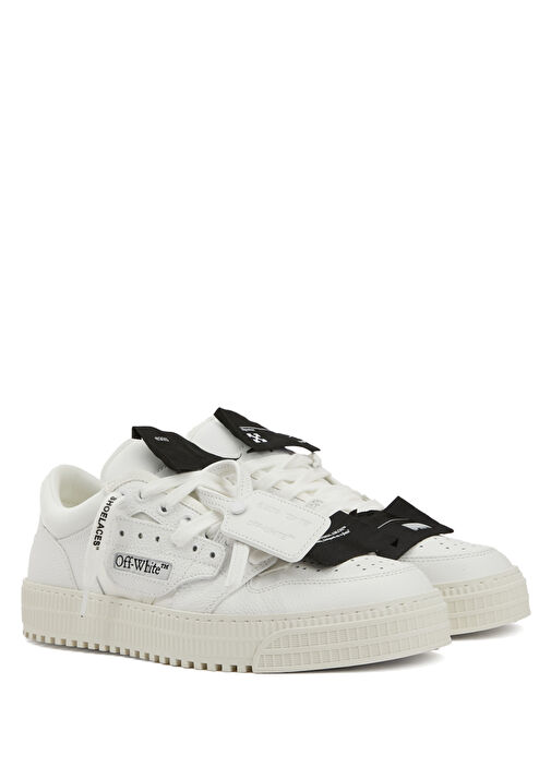 3 0 Off Court Beyaz Erkek Deri Sneaker - Görsel 3