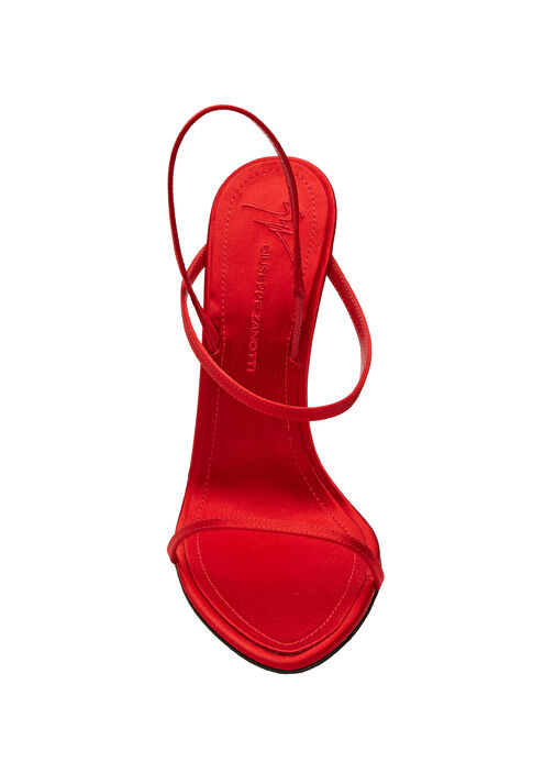Intrigo Kırmızı Kadın Saten Sandalet - Görsel 4