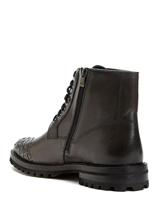 Antrasit Erkek Deri Bot - Görsel 4