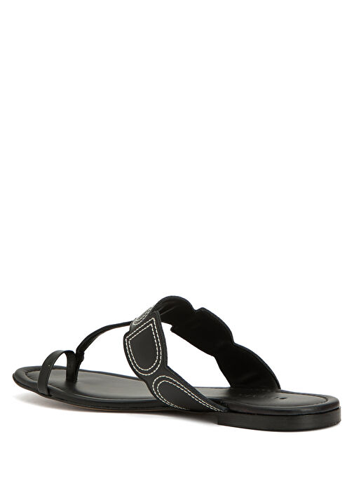Molly Siyah Kadın Deri Terlik - Görsel 4