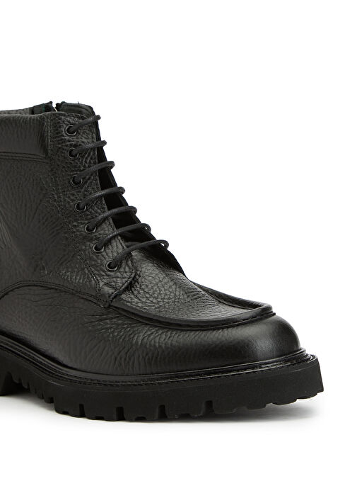 Siyah Baskılı Erkek Deri Bot - Görsel 7